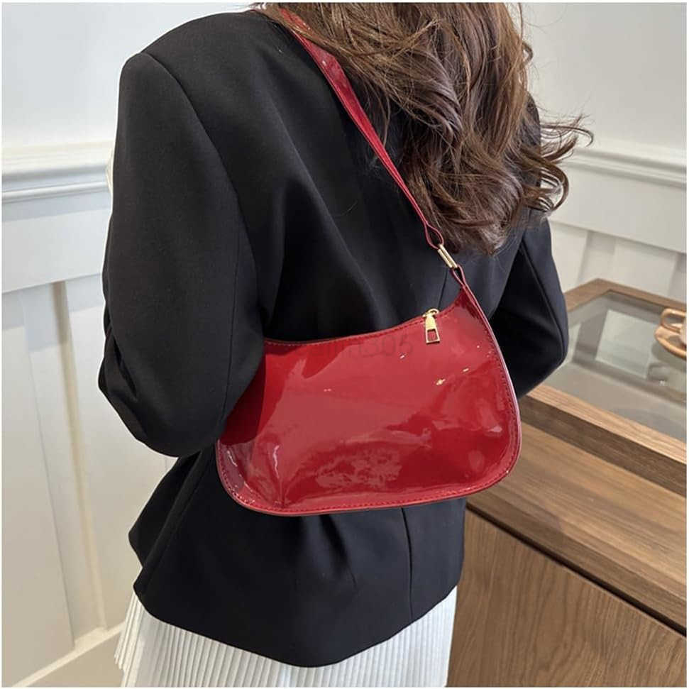 Leather Clutch Purse Shiny Evening Handbags for Women Armpit Shoulder Bag MINI Hobos Z25910