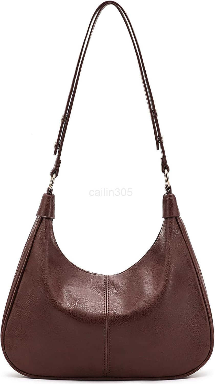 ZHOU Shoulder Bag for Women Ultra Soft Foldable Vegan Leather Crossbody Bags Tote Hobo HandBag Underarm Purses Z25909