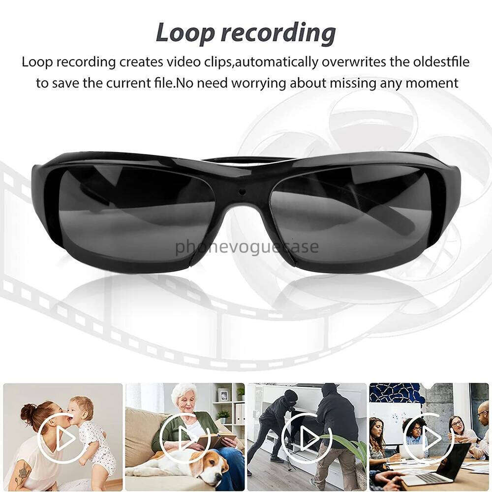 Portable 1080P HD Mini Glasses Video Recorder Wearable Sunglasses Camera Outdoor Sports DV DVR Surveillance Camcorder