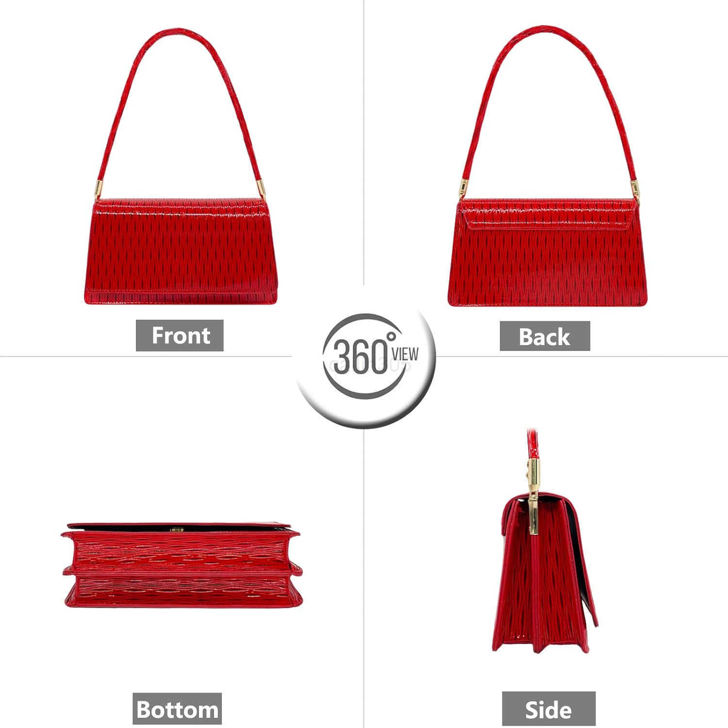 Shoulder Handbag Small Retro Purse for Women with Top Handle Z25909