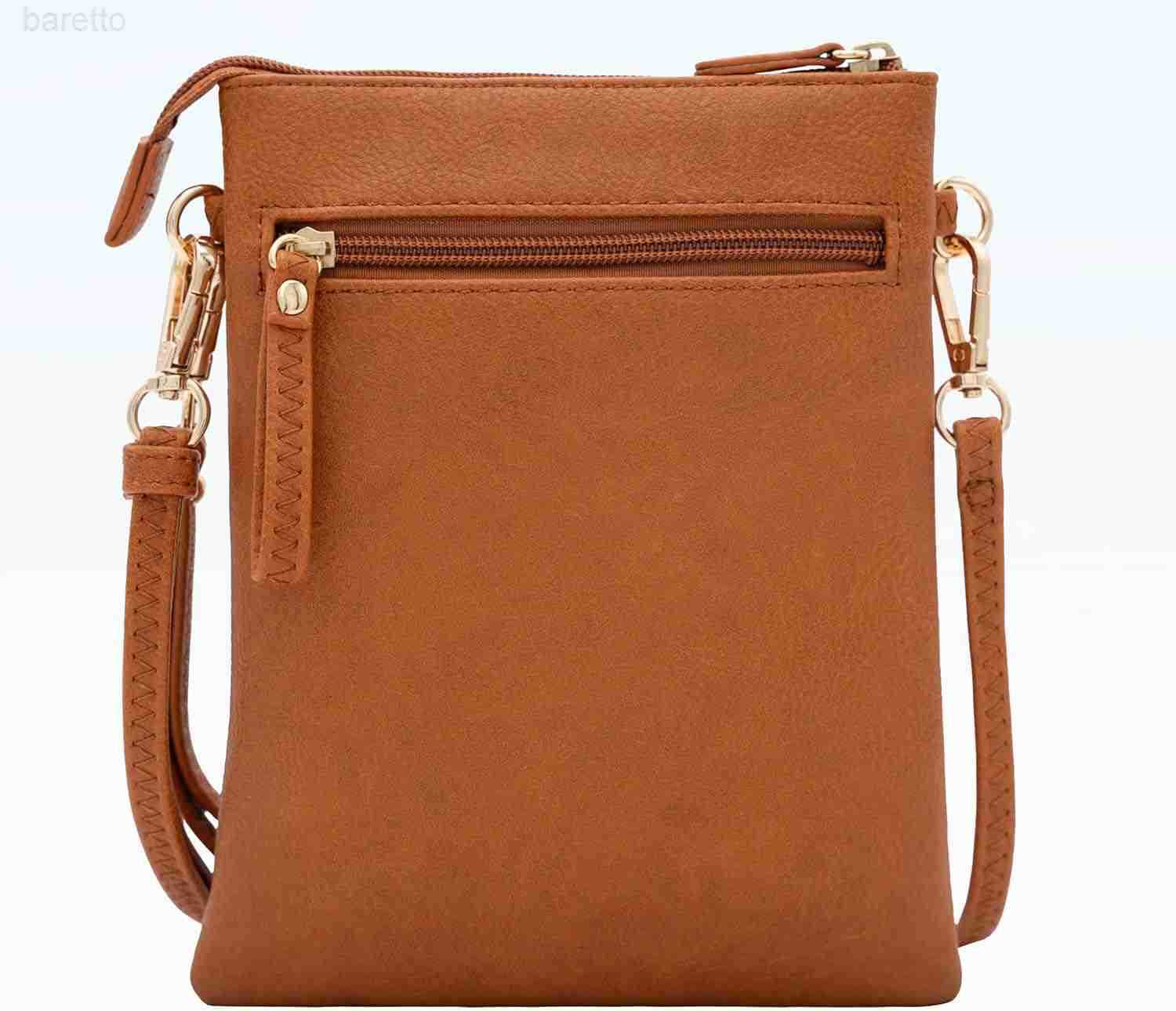 Small Crossbody Bag for Women Multi Zip Pockets with Detachable Wristlet Lightweight Travel Purse Cell Phone Pouch Z250910