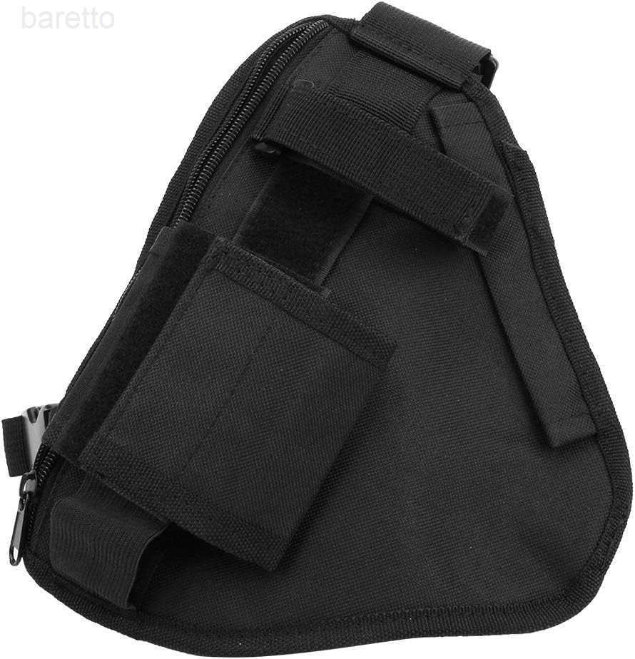 Holster Chest Harness Walkie Talkie Vest with Multi Layers Pouch 102x669in Single Radio Pouch Bag with Adjustable Shoulder Strap Black Z250909