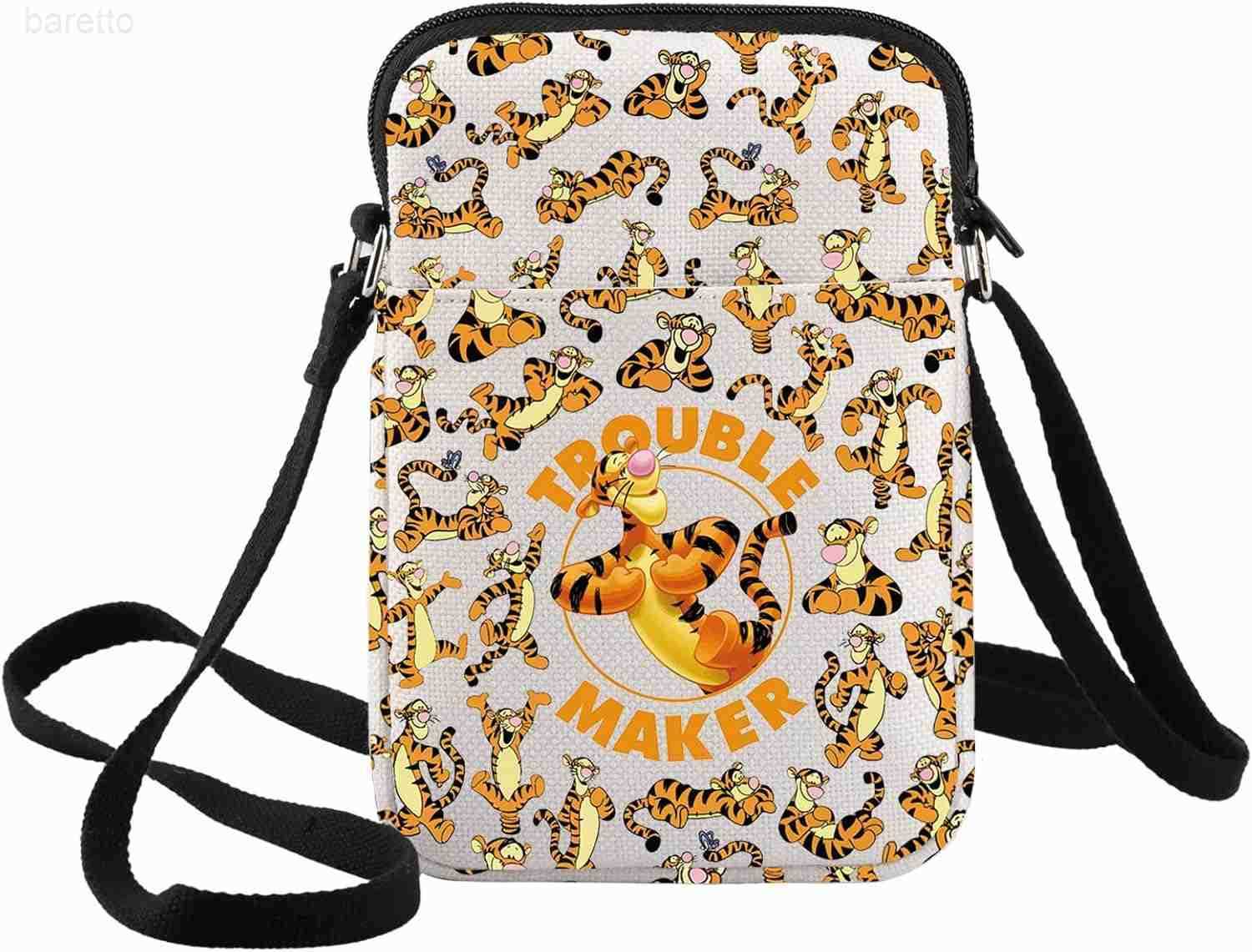 Cartoon Tiger Crossbody Bag Fairy Tale Gift Trouble Maker Shoulder Bag Cartoon Merchandise Z250909