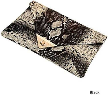 Womens Fashion Retro Snake Skin Envelope Bag Clutch Purse Evening Bag 1 Z25909