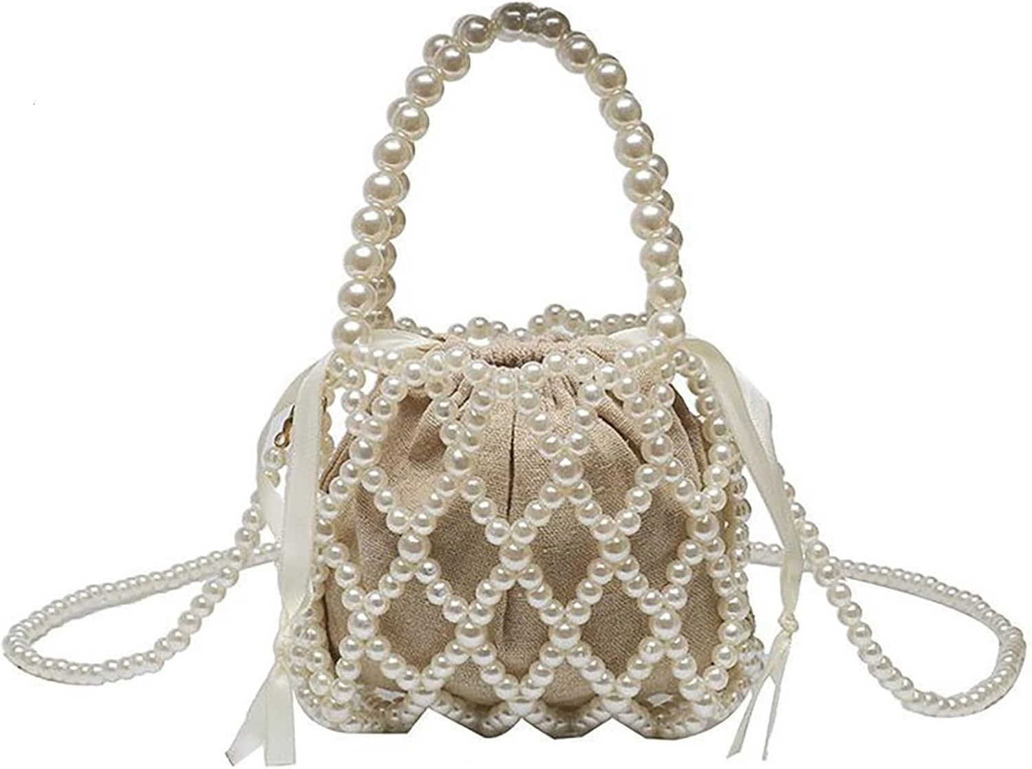 Pearl Bag Chain Bag Purse Bags Artificial Pearl Clutch Handmade Bags Evening Bags for Wedding Bridal Party Travel 03 Z25909