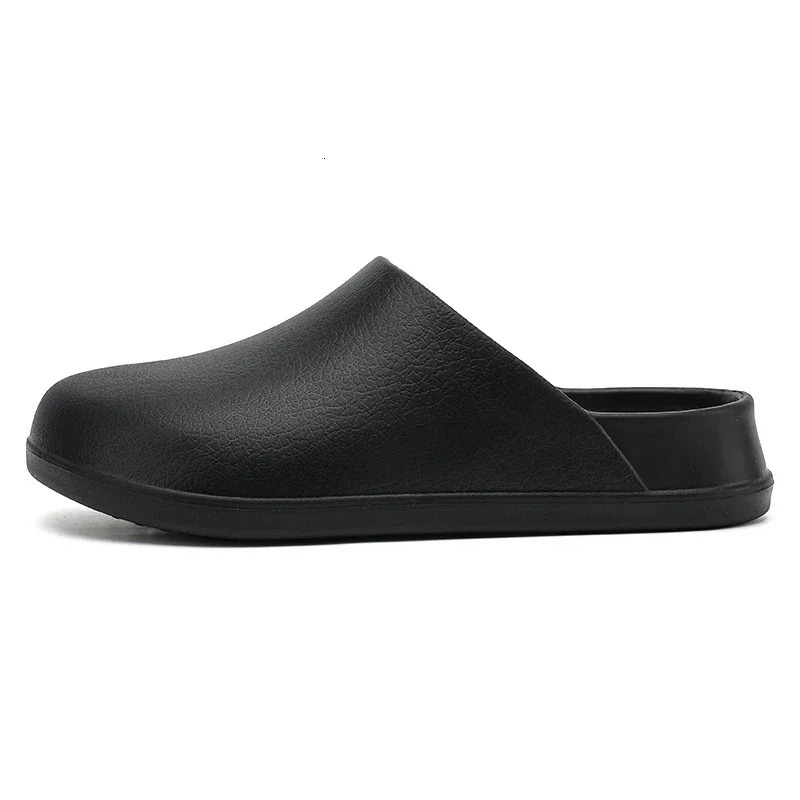 Mens Kitchen Chef Shoes Waterproof Garden Clogs Closed Toe Half Shoes Rubber Slippers Restaurant el Working Summer Beach 250908 - view 5