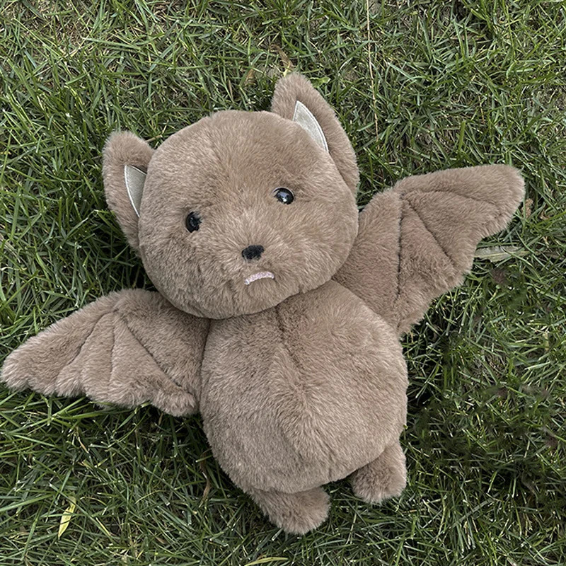 30cm Halloween Plushy Animal Lovely Grey Bat Cartoon Soft Model For Boys and Girls Christmas Halloween Decoration Holiday Gifts 250909