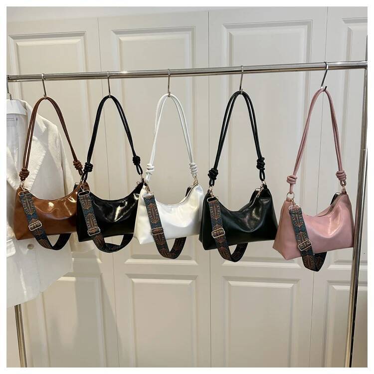 Fashionable Soft Leather Broadband Commuting Handbag Armpit Bag Women's Shoulder design Bag 2025 Autumn New Designer Women's Crossbody Bag