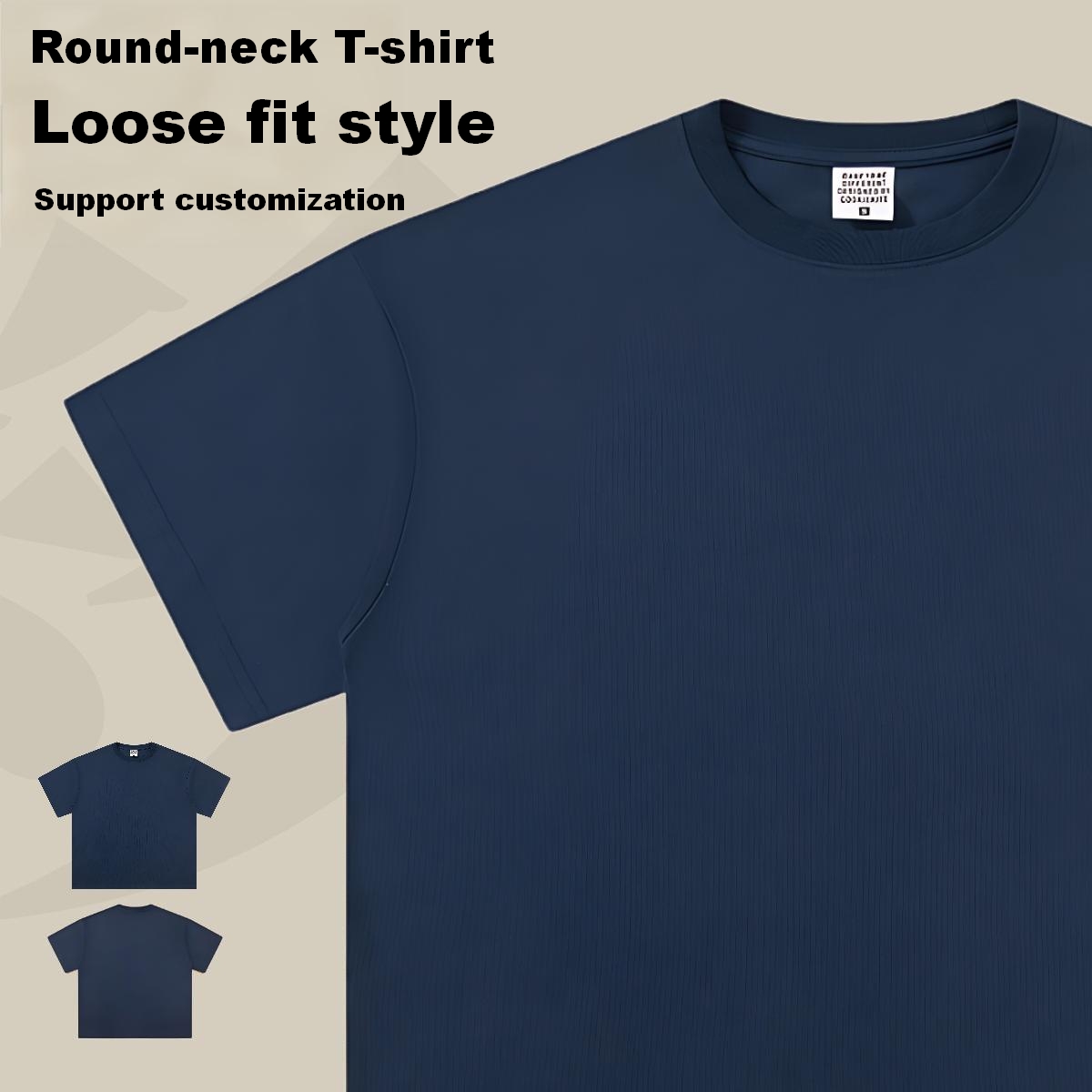 OEM Custom Brand Logo 100% Cotton 320GSM Heavyweight Oversized Men's T-Shirt | DTG Printing Blank Back | Wholesale Streetwear Hip Hop Style