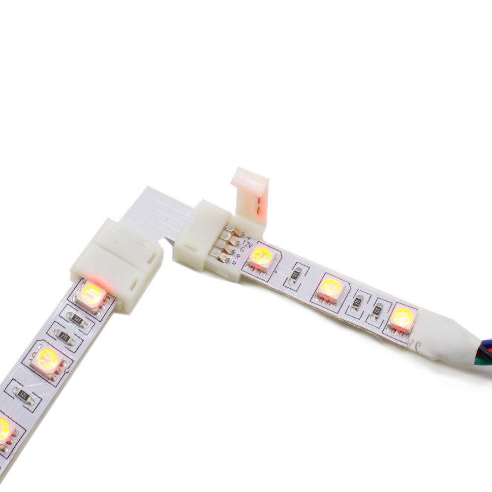 5050RGB bare board LED light strip solder free connector, fixed light strip clip, connecting wire accessories