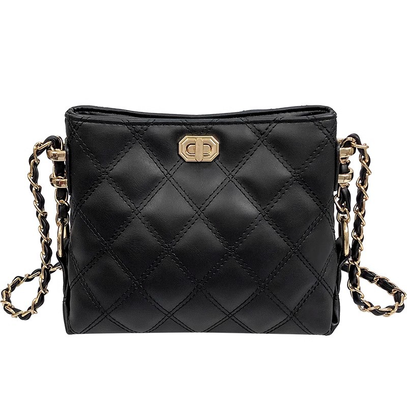 Luxury Bag 2025 New Women's Quilted Chain Crossbody Bucket Bag Fashion Versatile Free Shipping