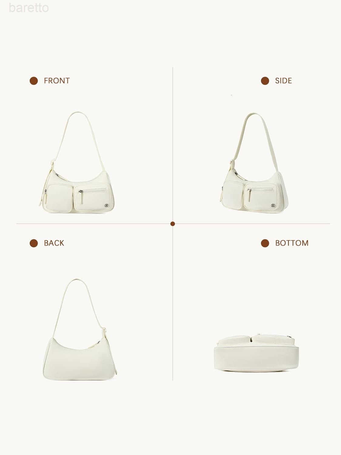 Nylon Shoulder Bag for Women Y2K Trendy Purse Crescent Bag Cute Handbag Z250909