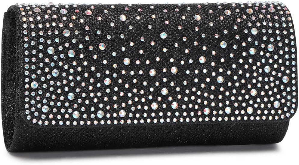 Crystal Small Evening Clutch Handbag Sparkling Chain Shoulder Crossbody Bag for Womens Z25909