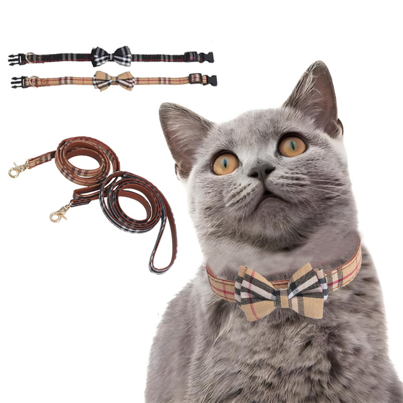 Pet Adjustable Breakaway Cat Collar with Bow kitten Cat Collars Cat Accessories Pet Supplies Puppy Bow Tie for Small Dogs