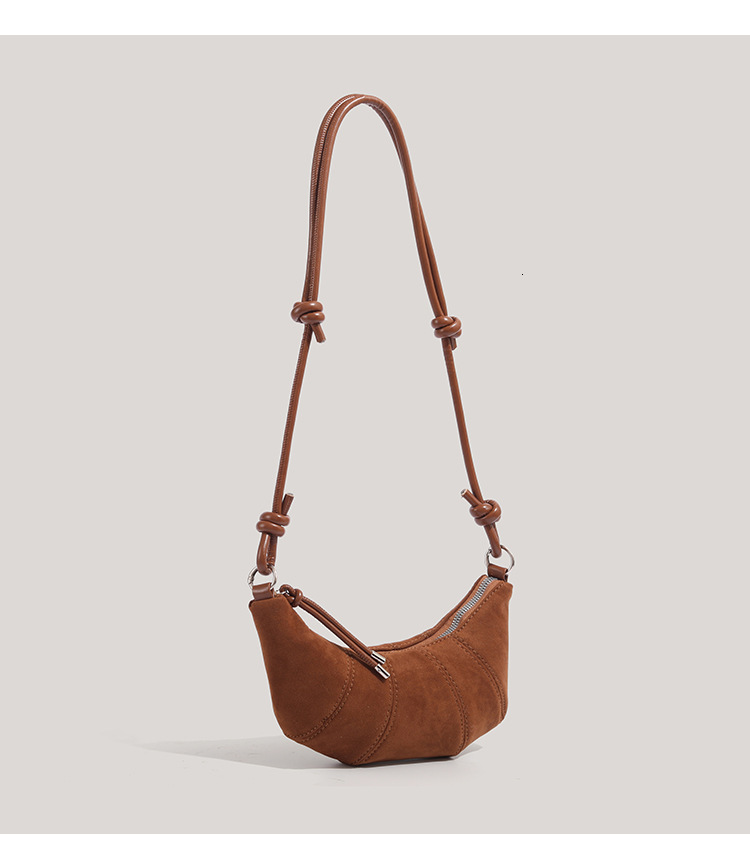 Retro matte dumpling bag popular women's crossbody bag commuting horn bag autumn new women's shoulder design bag designer bag