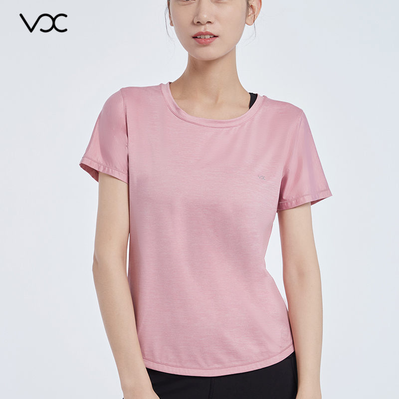 Women's Tops Short Sleeve Hem Short front and long back to hide bulges