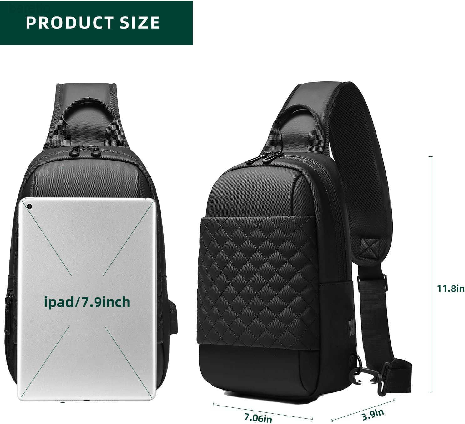 Bag Chest Shoulder Backpack Crossbody Sling Backpack for Men Waterproof Single Shoulder Dayback with USB Charging Port for Commuting Z250909