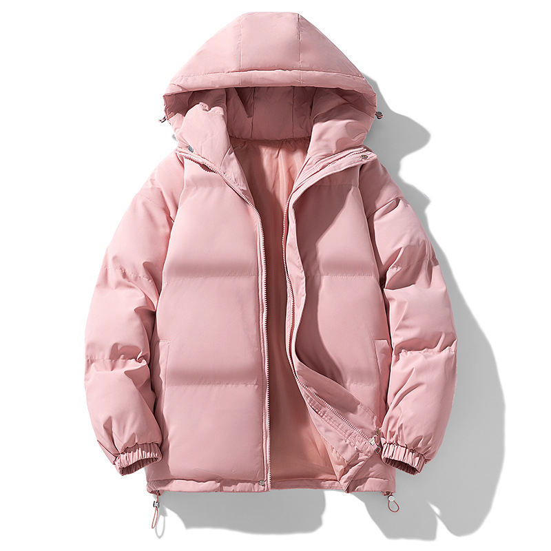 Free shipping designer classic solid color cotton jacket for men and women new autumn and winter fashion loose and thick casual couple cotton jacket