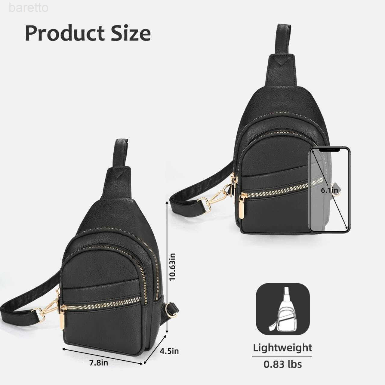 Bag for Men Crossbody Chest Bag Over the Shoulder Purse Casual Sling Backpack for Travel Hiking Cycling Z250909