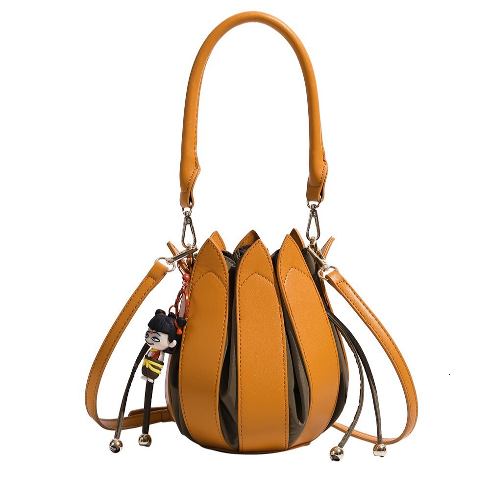 New Cross border Nezha Lotus Bag Luxury leisure Bag Pumpkin Bag Color blocked Handbag Designer Bag Crossbody Bag Shoulder Bag
