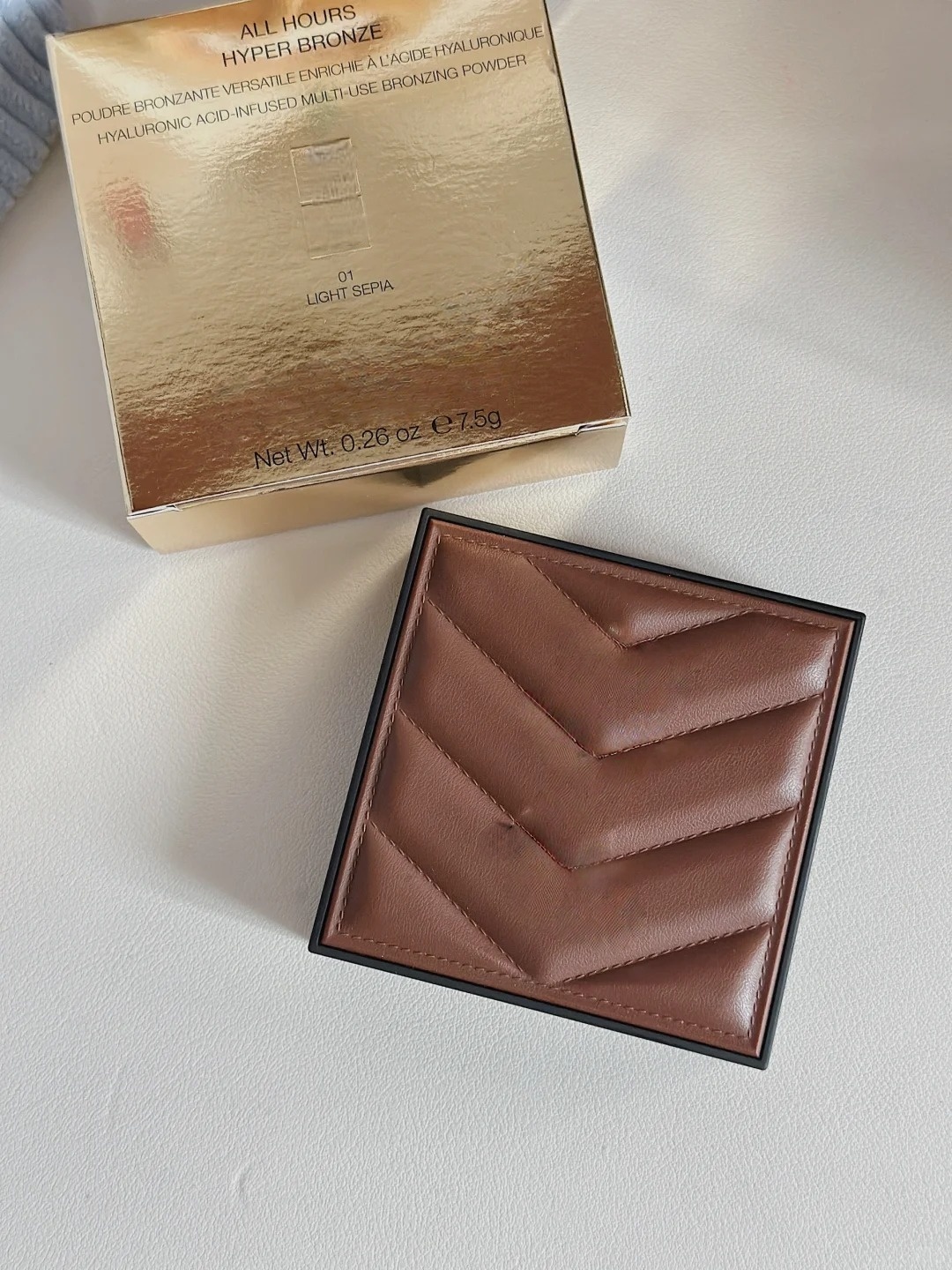 All Hours Hyper Bronze Foundation 7.5g Gold and Leather powder compact Natural 2 Colors Stock Makeup Tool Cosmetic