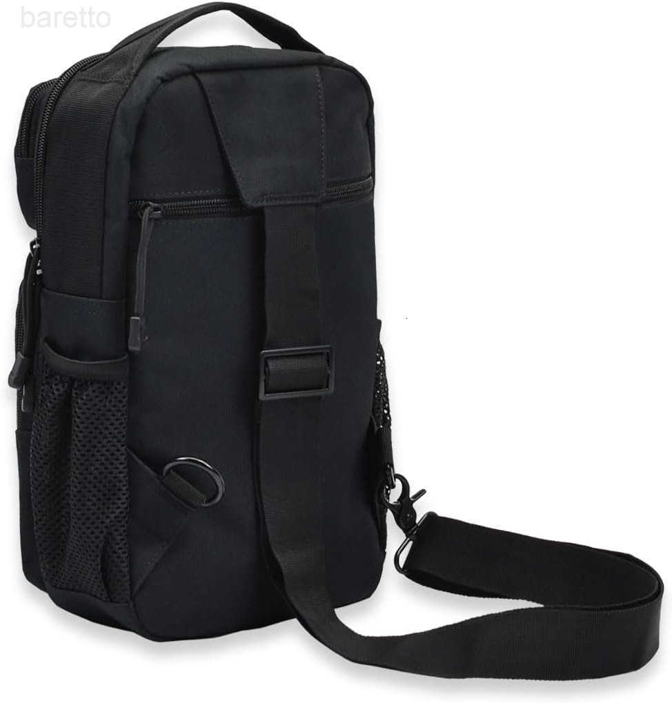 Sling Bag Single Shoulder Crossbody Backpack Urban Outdoor Sports Military Style MOLLE Travel Pack for EDC Gear V2 Black Z250909