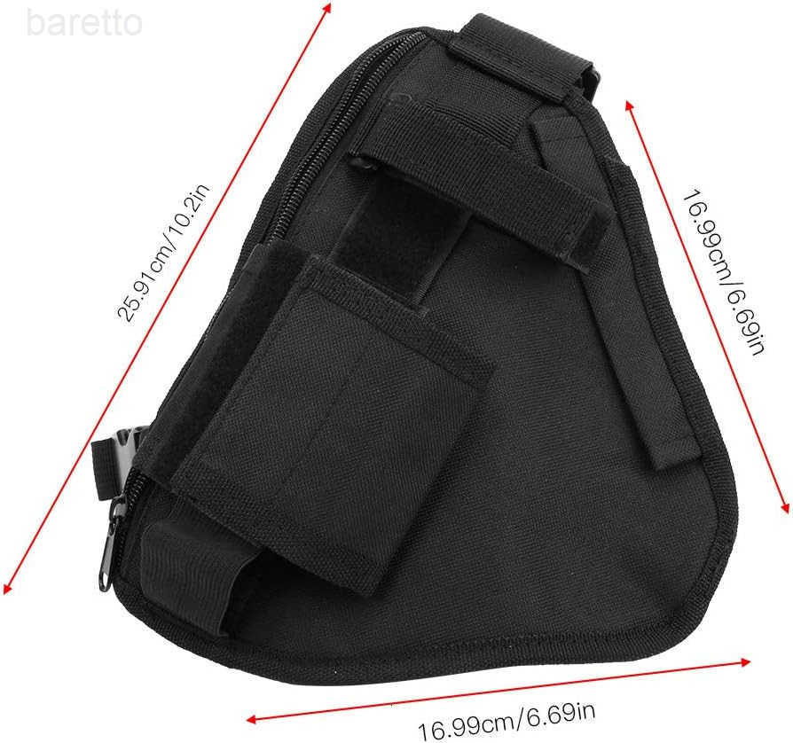 Holster Chest Harness Walkie Talkie Vest with Multi Layers Pouch 102x669in Single Radio Pouch Bag with Adjustable Shoulder Strap Black Z250909
