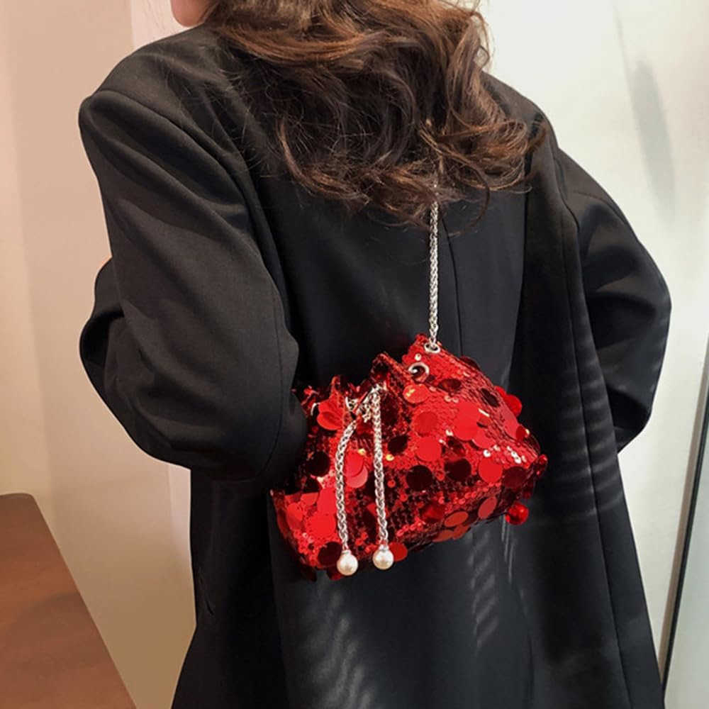 Womens Evening Handbag Large Sequin Evening Bag Purses for Women Glitter Sparkly Handbag for Party Z25909