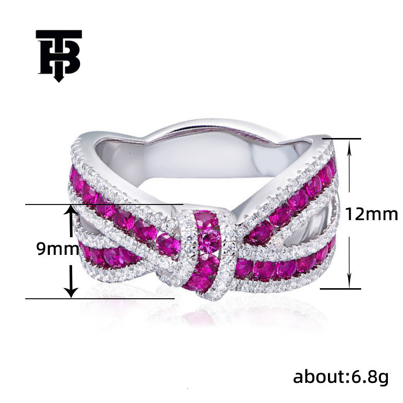 TB BHULAMTE Free Shipping New Designer Accessories High-end Korean Style Bowknot Ring Ribbon Irregular Strip Cross Ring Light Luxury Fashion Ring