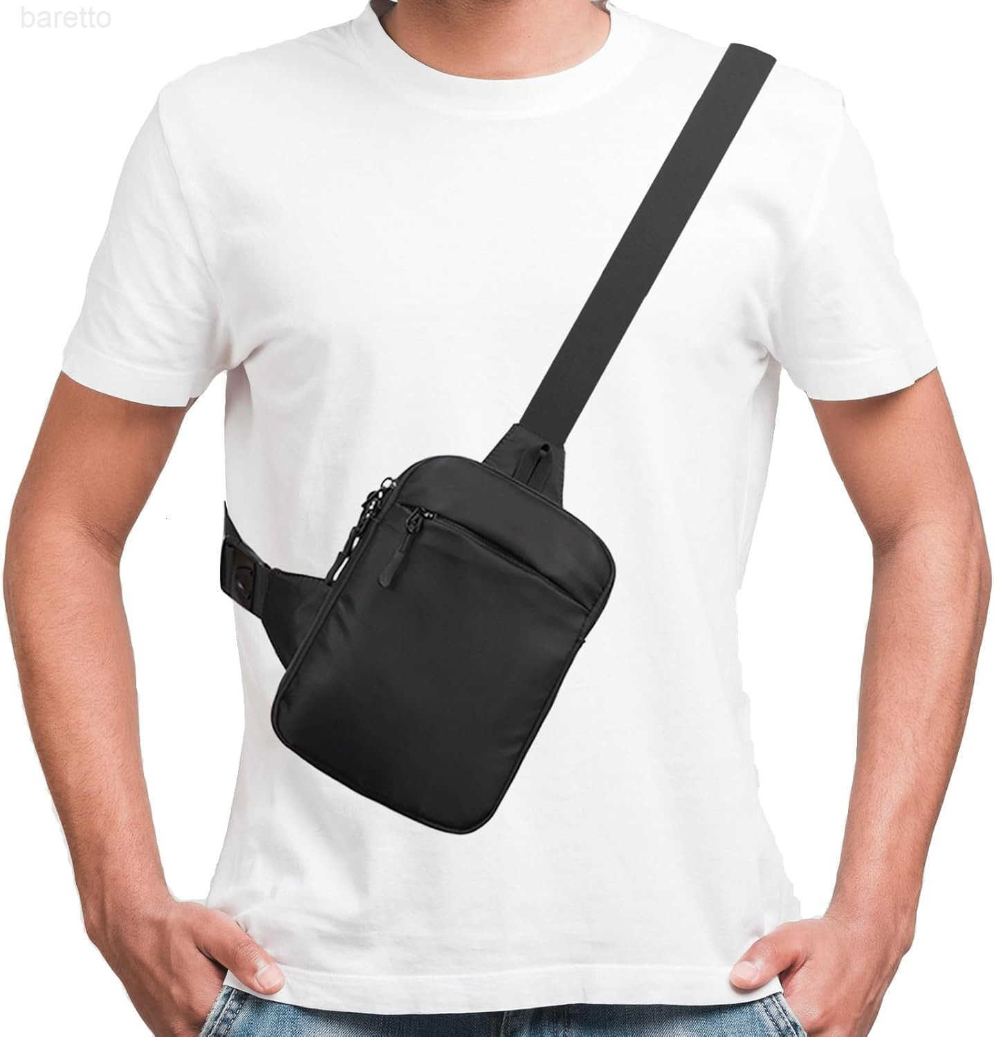 Sling Bag Crossbody Bag Water Resistant Chest Purse Phone Holder Mini Sling Bag for Men Women Travel Hiking Workout Nylon Z250909