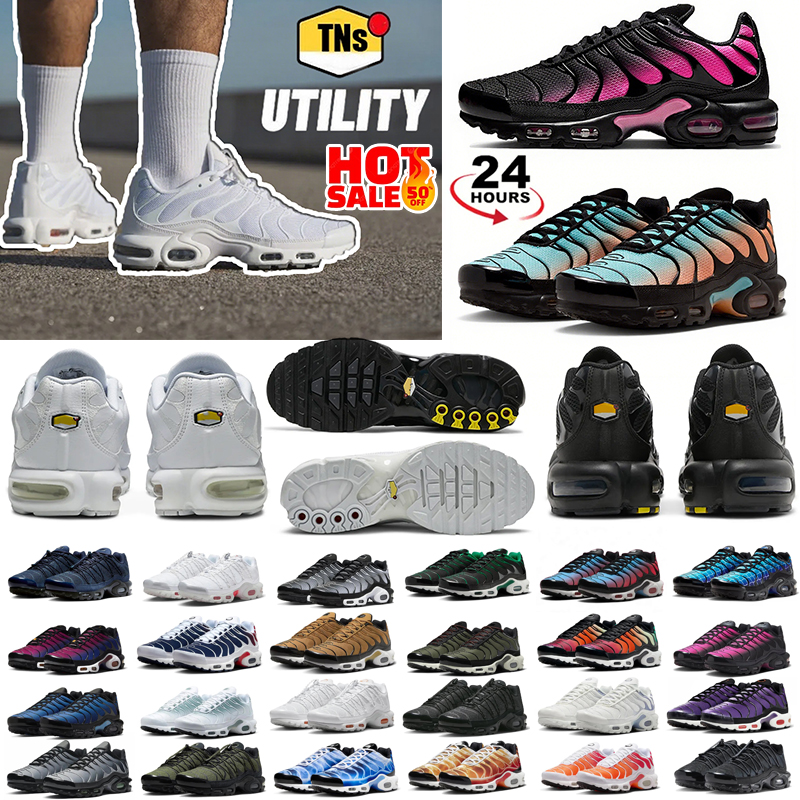 Tn Plus tns designer shoes Running Shoes 25th Anniversary tn Fr Utility Men Women Triple Black White Metallic Silver Reflective Mens shoes Trainers sneakers