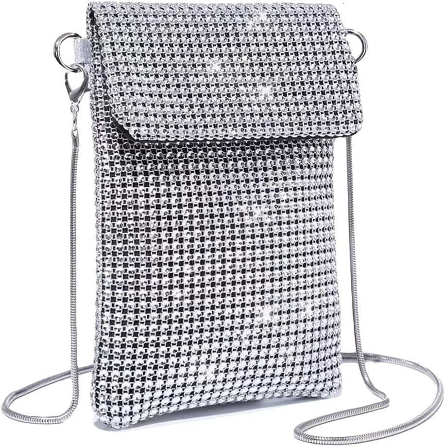 Womens Crossbody Bag Glitter Rhinestone Evening Bag Purse Sequin Wedding Handbag Z25909