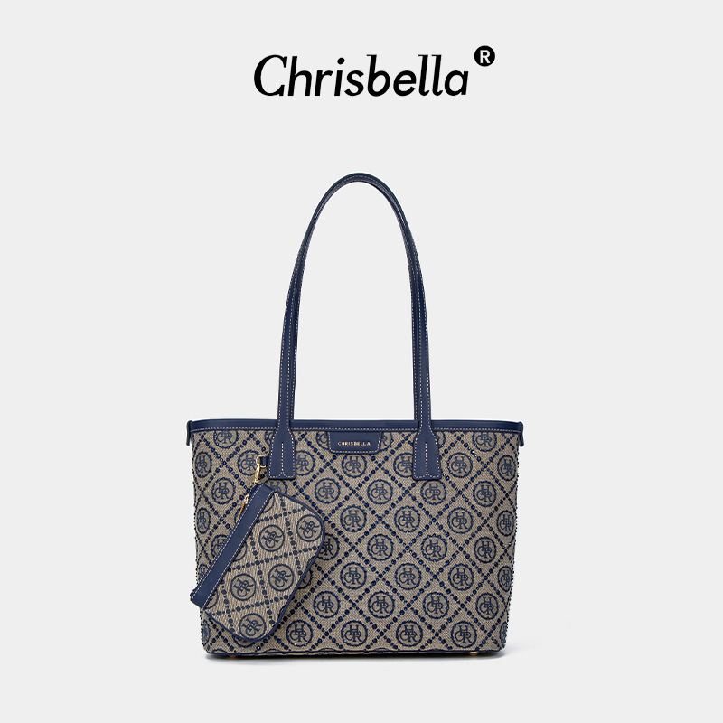 2025 Jacquard star diamond tote bag