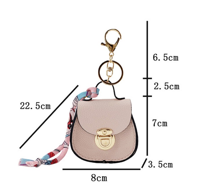Luxury Designer Mini Saddle Headphone Bag Universal Headset Can hold other small items compact with keychain Storage Bags Portable