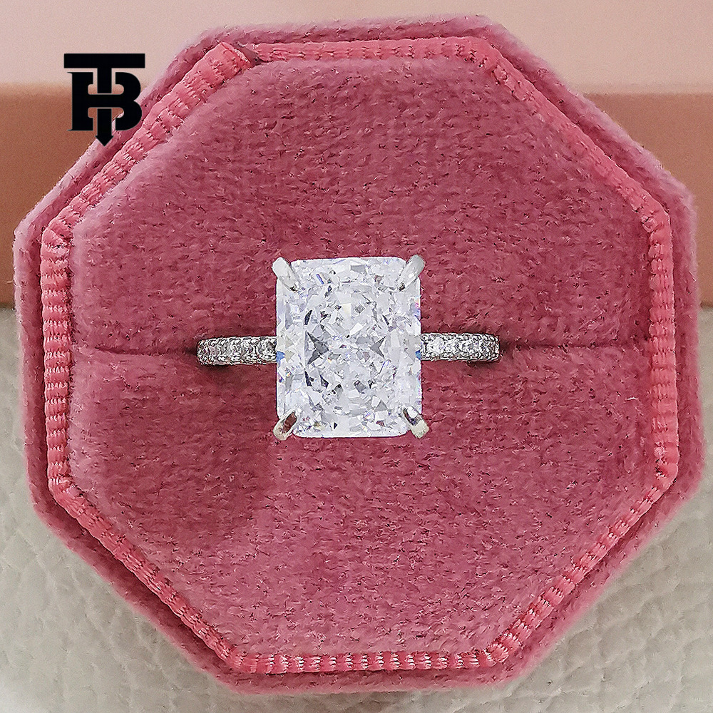 TB BHULAMTE Free Shipping New Designer Accessories Cross-border Ice Flower Cut Light Luxury Style Niche High-end Design Ring For Women