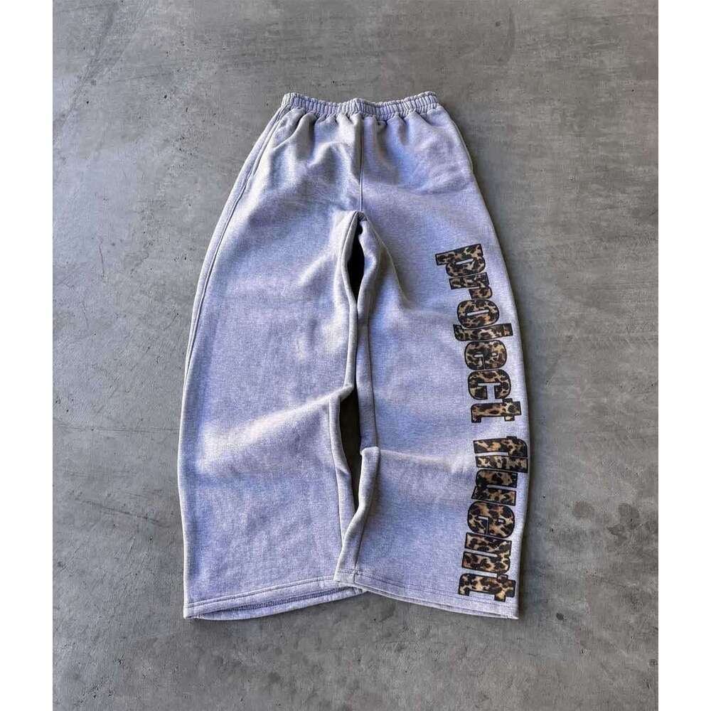 2025 Trendy Fashion Versatile Casual Pants Unisex Street Leopard Print Loose Sweatpants ddmypluto
