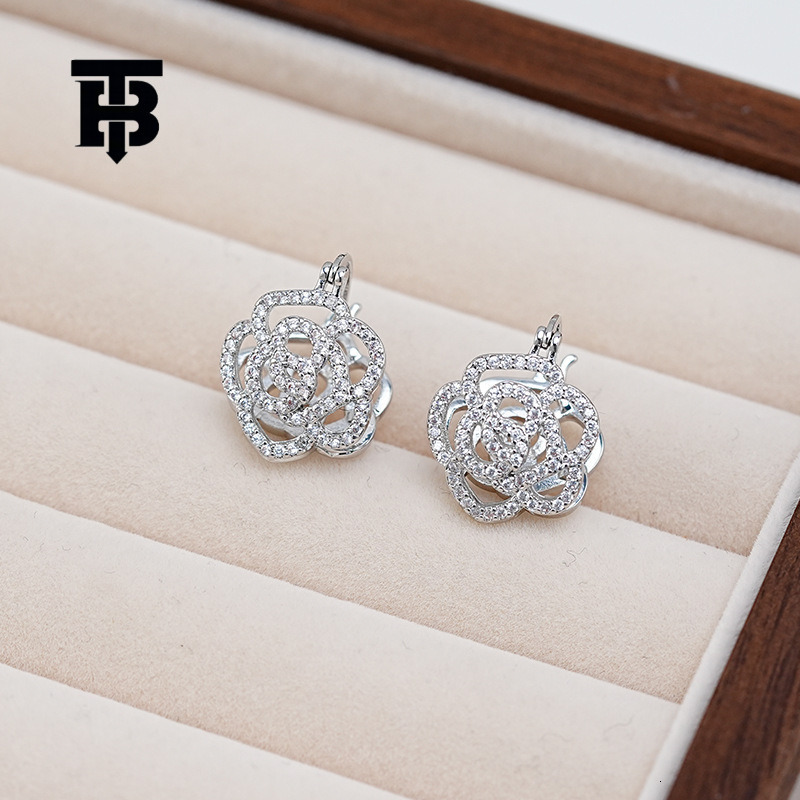 TB BHULAMTE Free Shipping New Designer Accessory Double-sided Zircon Earrings High-end Design Feeling Earrings Small And Exquisite Multifunctional Ear