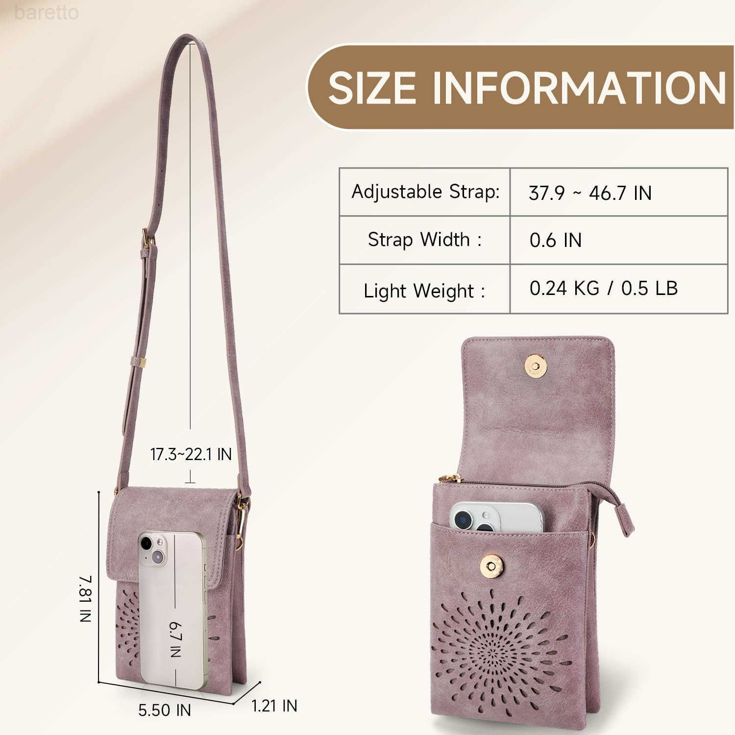 Small Crossbody Bags for Women Trendy Leather Crossbody Phone Purses Handbags with Adjustable Strap Z250909