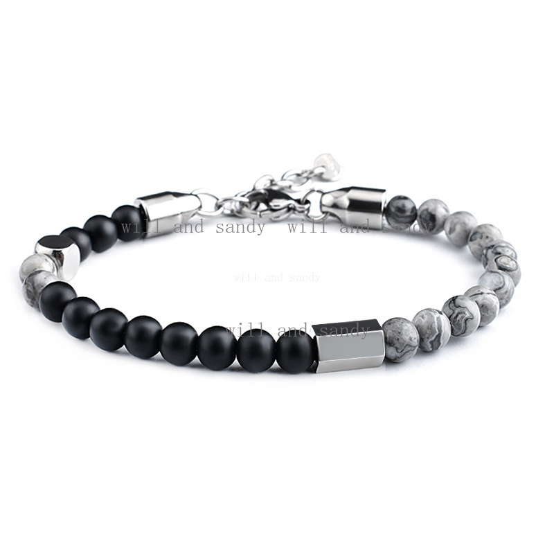 Tiger Eye Turquoise Natural Stone Beaded Bracelet for Men Women Designer Bracelet Stainless Steel Chain Buckle Wristband Cuff Fashion Jewelry
