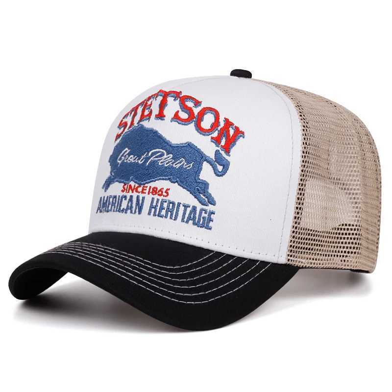 2025 Personalized New Truck Hat STETSON Red Bear Breathable Mesh Hat Street Hip Hop Hat Daily Casual Wear Sunshade Baseball Hat H250908