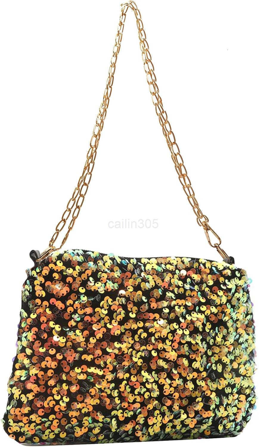 sparkly purse sequined disco shoulder bag bling purses for women Z25909