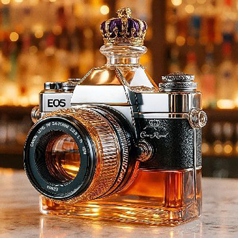 Hot selling product camera-shaped glass wine bottle new design factory direct creative shape wine bottle atmosphere artifact