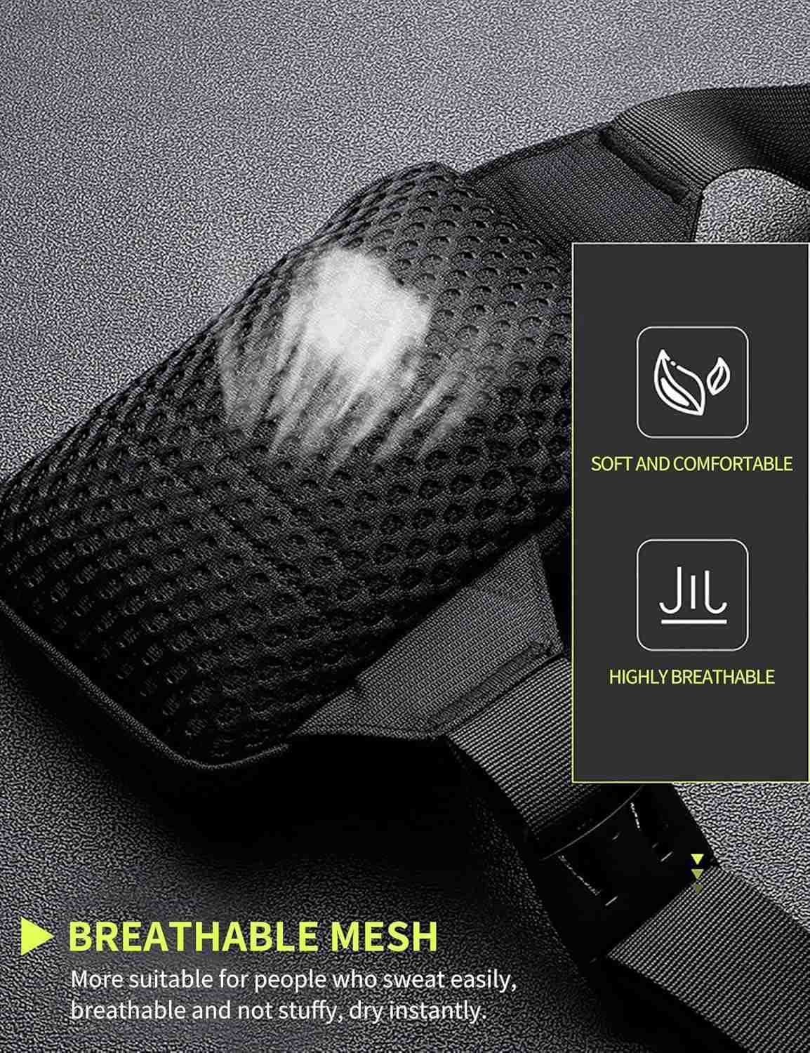 Mini Crossbody Sling Bag Dual Pocket Water Resistant Running Phone Holder Chest Shoulder Bag for Men Women Travel Gym Z250909