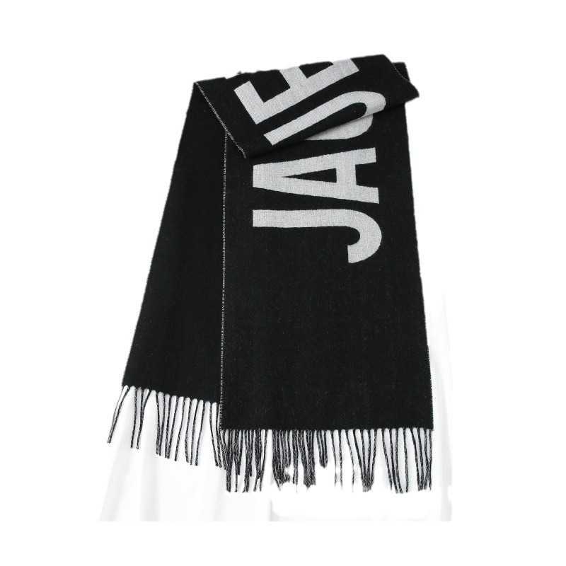 Jmus Scarf 2024 Autumn Winter New Unisex Letter Jacquard Warm Tassel Wool Neck Scarf Shawl L250904 1ZVA7