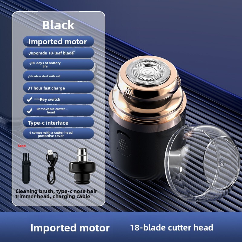 Electric Mini Portable Razor Small Cannon Car-mounted Men's Rechargeable Compact New Model Shaver