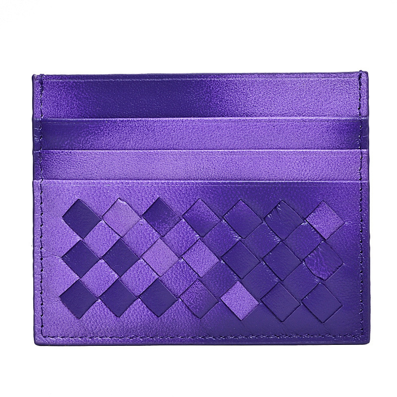 Luxury Brand Designer Bag Sheepskin Card Holder For Women, One-Piece Multi-Card Slot, 2022 New Woven Card Wallet, Ultra-Thin Card Sleeve, Compact, One