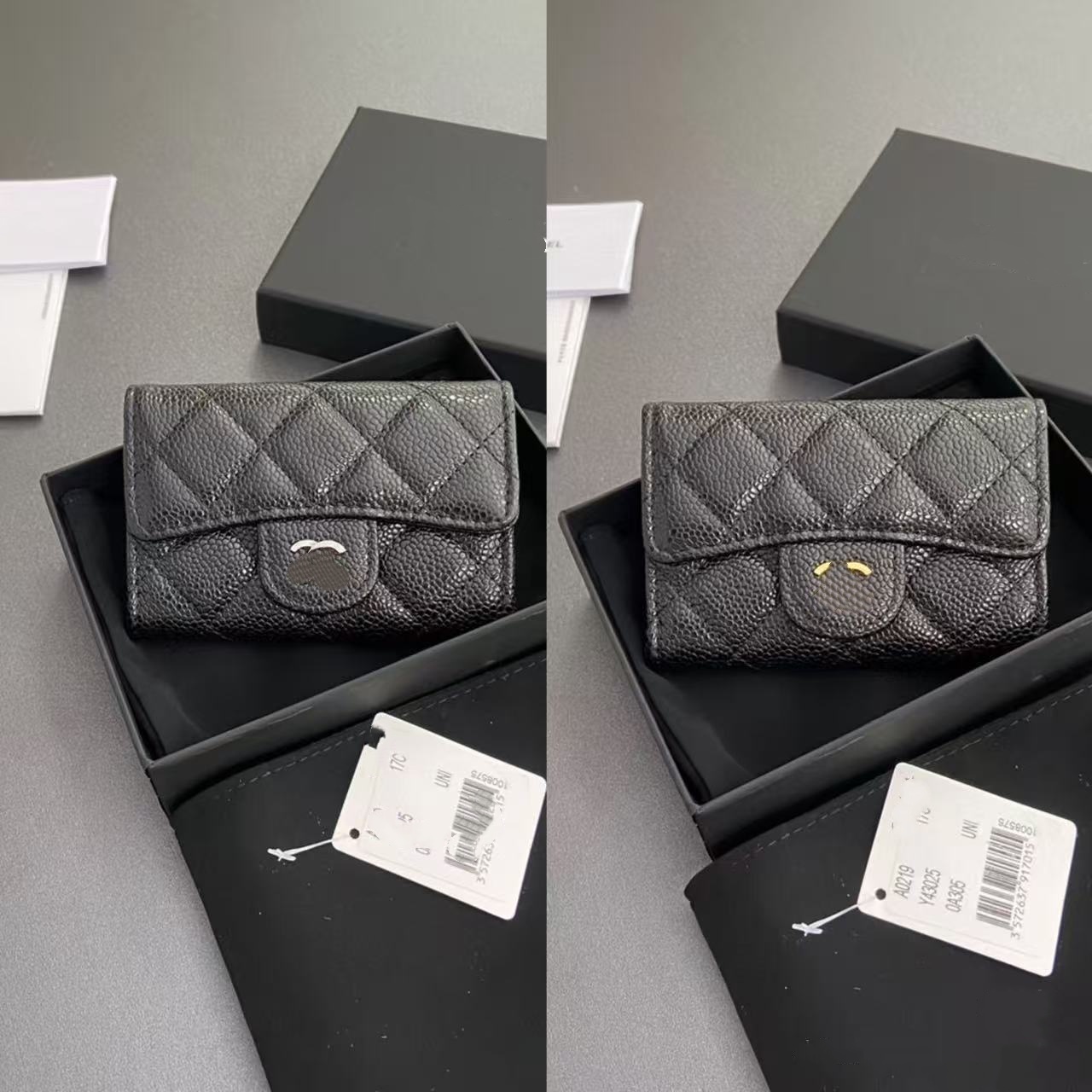 New quality designer wallet holder genuine leather flap wallets golden hardware credit card slot cardholder fashion women casual shopping coin purse