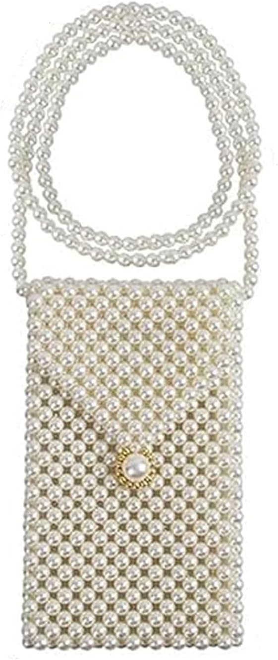 Pearl Bag Chain Bag Purse Bags Artificial Pearl Clutch Crossbody Handmade Bags Evening Bags for Party Wedding Bridal Party Travel Prom 56 Z25909