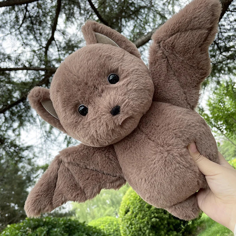 30cm Halloween Plushy Animal Lovely Grey Bat Cartoon Soft Model For Boys and Girls Christmas Halloween Decoration Holiday Gifts 250909