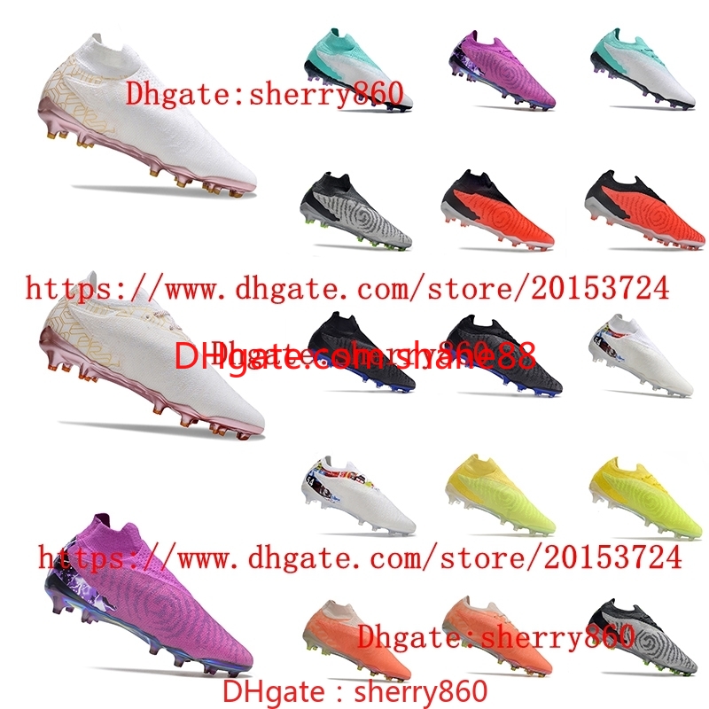 Mens Soccer shoes FG scarpe calcio Crampons de Football Boots designers Flames Plating Sole Knit Red new